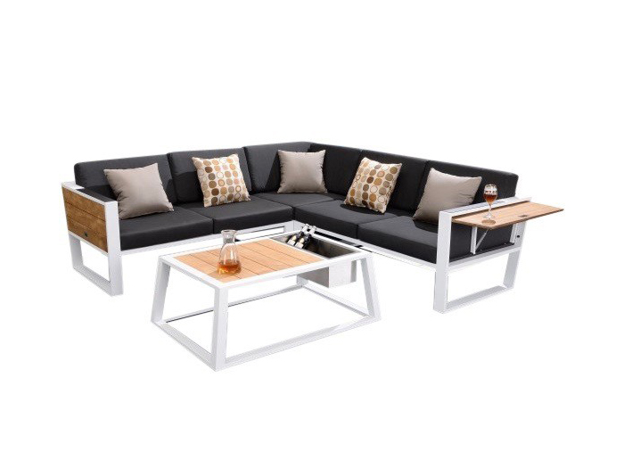 hoek loungeset van aluminium