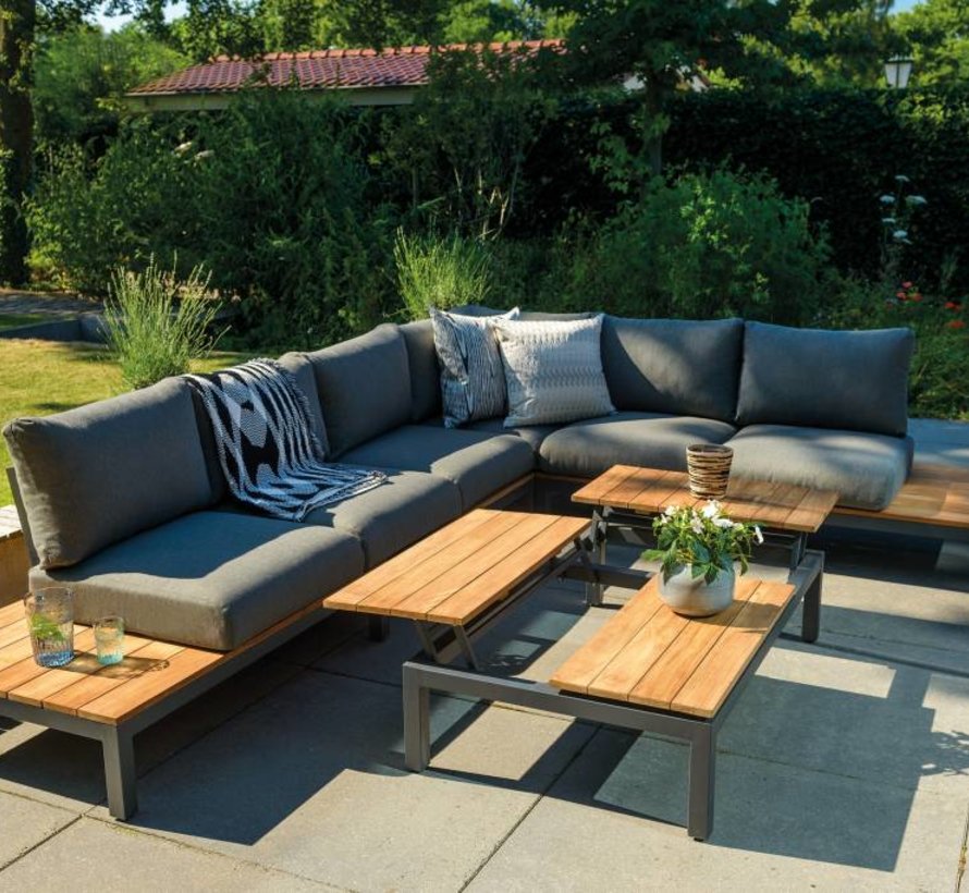 Verwonderlijk Met deze houten design hoek loungesets in je tuin creëer je het VM-28