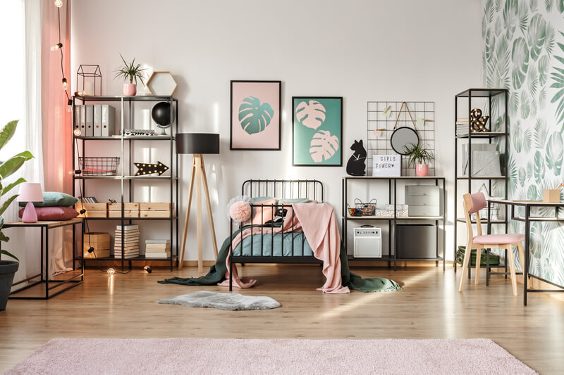 roze slaapkamer details