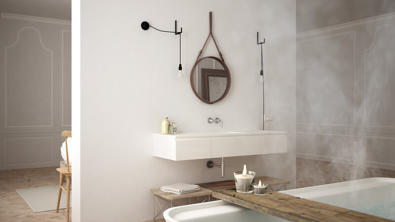 scandinavische stijl badkamer