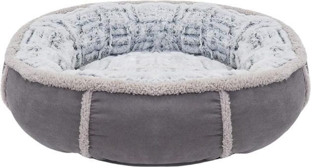 Hondenmand Pluche Donut Grijs