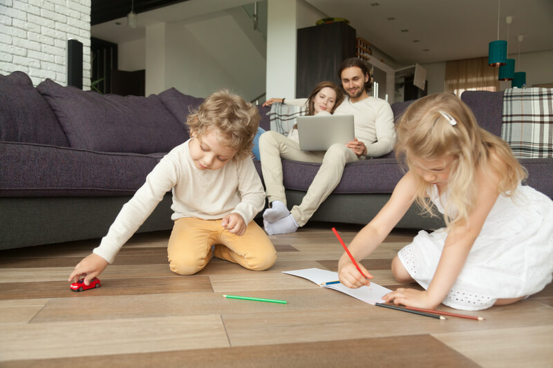 kindvriendelijke woonkamer